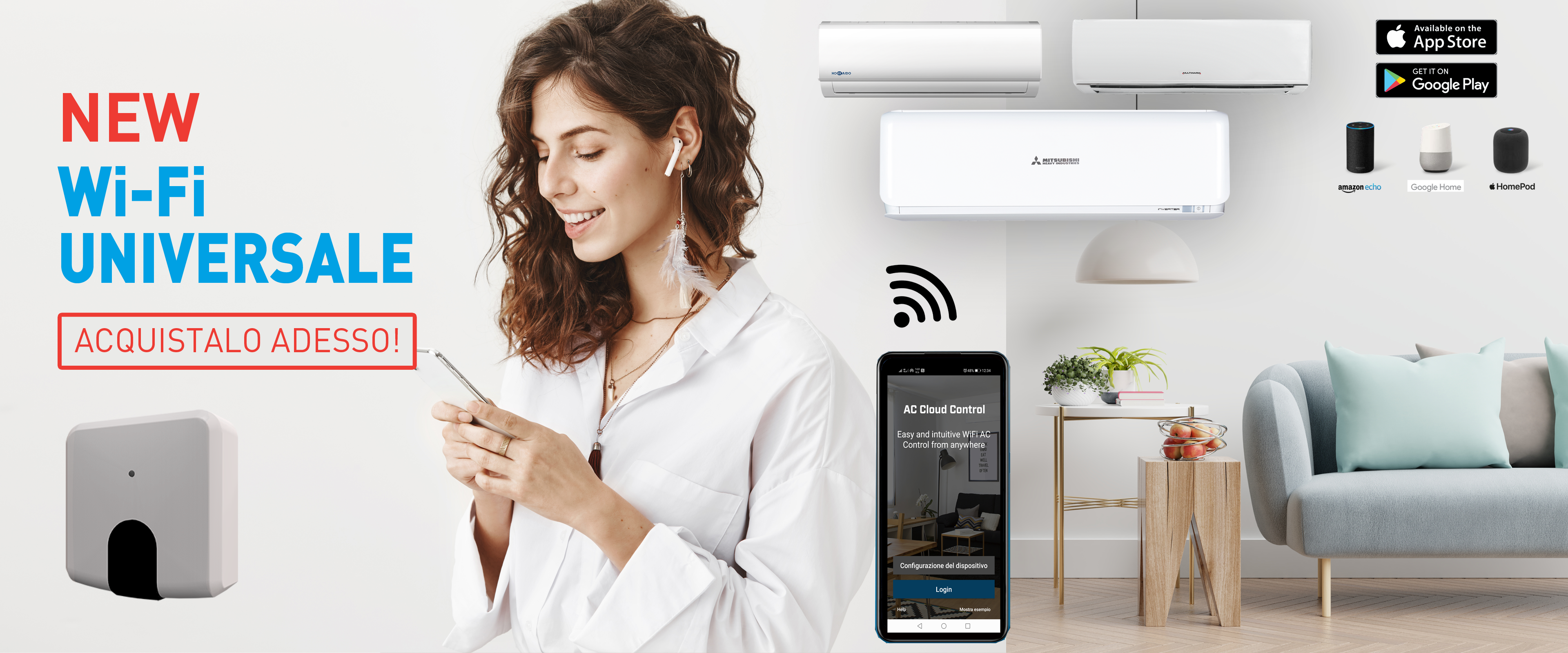 Wi-Fi universale compatibile con mitsubishi hokkaido e multiwarm
